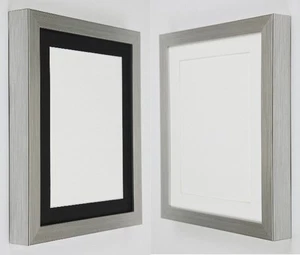 Silver Picture poster photo Frames with Black or White Mounts to hang or stand - Picture 1 of 9