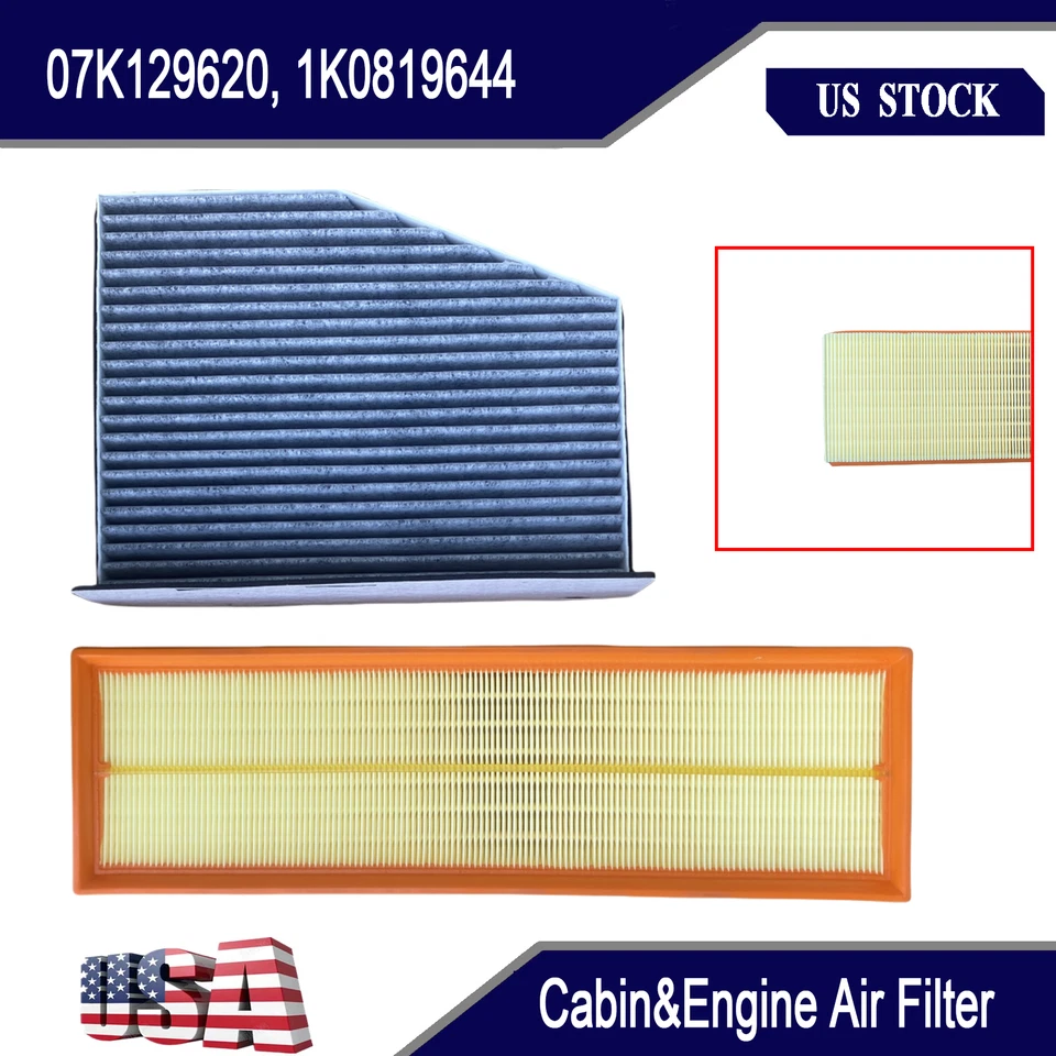 Cabin&Engine Air Filter For Volkswagen Rabbit Passat Jetta Golf Bora Beetle - Image 1 of 4