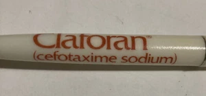 CLAFORAN CEFOTAXIME SODIUIM STERILE IM WHITE PHARMACEUTICAL VTG Advertising Pen - Picture 1 of 4