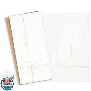 Elegante Geldkarten im Bandstil mit Umschlägen Set - 20 Karten mit Goldfolie - Bild 1 von 5