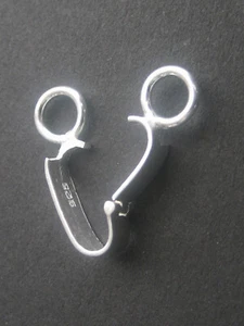 Scharnier-Clip Donuthalter für 30 mm Donuts 925 Silber glänzend Donutanhänger - Bild 1 von 3