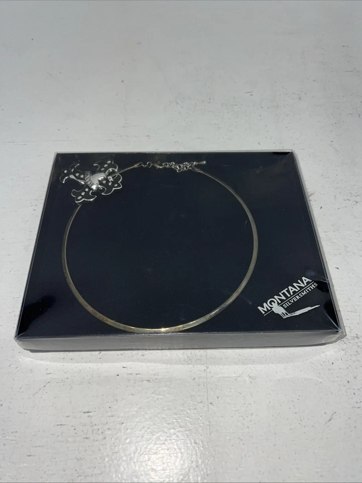 Nuevo collar de cordones de fe negros plateados Montana Plaversmiths para mujer. NC1183 A-57 Foto 1 de 4