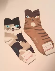 Atumn Cartoon Funny Cat Socks, Warm, Back To School Stylish One Size - Picture 1 of 1