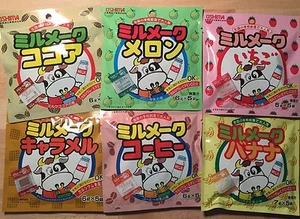 "Mirumeiku" Flavor Powder for Milk, 6 kinds, Japanese Drink, Coffee, Melon,  - Picture 1 of 7