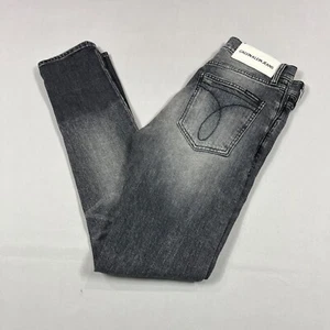 Calvin Klein Ckj 016 Skinny Grey Distressed Stretch Denim Jeans Mens W30" L32" - Picture 1 of 20