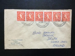 1960 SS Empress of France Paquebot Cover Southampton pmk (PSE756) - Picture 1 of 2