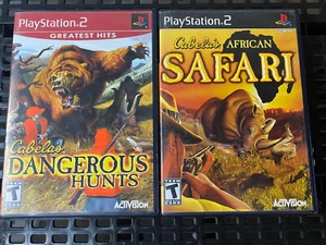 Lot of 2 PS2 Cabela's Hunts, Dangerous Hunts & African Safari Both Complete - Picture 1 of 6