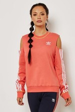 adidas cut out shoulder sweatshirt