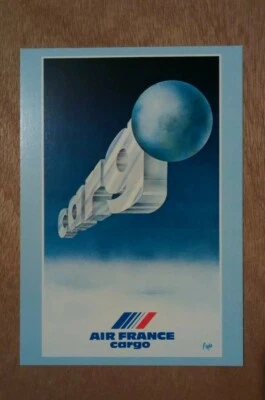 carte postale Air France Cargo 1980 Raymond Pagės - Photo 1/2