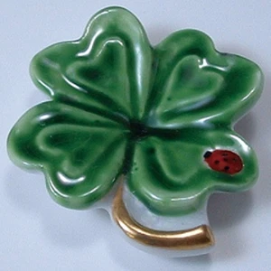 Kyo Kiyomizu Yaki Ware Japanische Essstäbchenauflage Hashioki 5 Stck. Kleeblatt Japan - Bild 1 von 2