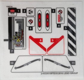 LEGO 75828 Ecto-1 & 2 (2016) STICKER SHEET Ghostbusters (or use for 21108 75827)