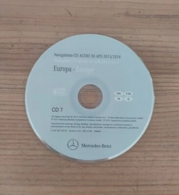 Navigation CD Mercedes AUDIO 50 APS NTG2 CD7 SKANDINAVIEN 2013/2014 - Bild 1 von 2