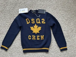 Dsquared2 Wool/Alpaca Sweater Blue - Kids Size 10 Years - Picture 1 of 5