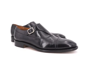 $849 | SALVATORE FERRAGAMO 8.5 D PUNTERA MONJE ÚNICO NEGRO TRAMEZZA - Imagen 1 de 17