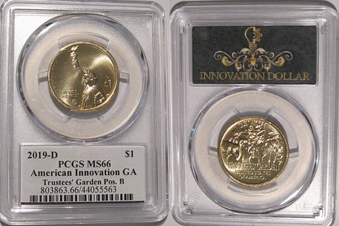 2019 D Innovation Dollar $1 GA Trustees Garden PCGS MS66 Position B Cover
