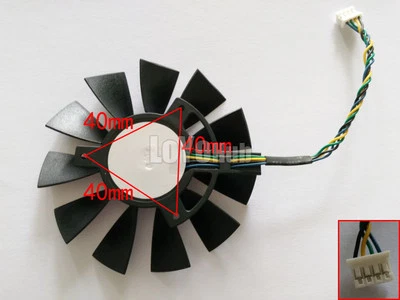 Sapphire HD7770 7750 Platinum Edition 4-pin Universal fan FS1290-AP084C 12V 0.3A - Image 1 of 4