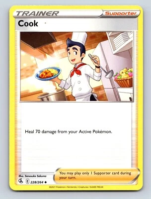 Cook Trainer Supporter Card Healing Rarity Colorful Presence - Image 1 of 4