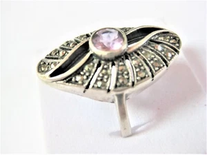 Anello Argento 925 con Ametista, 5,08 G - Foto 1 di 3