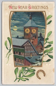 Postcard  New Year Greetings Clark MO  Embossed - Picture 1 of 2