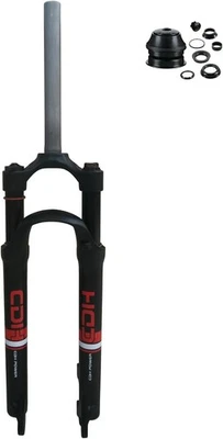 CDHPOWER 27.5" Suspension Bicycle Fork, 1 1/8" Steerer Single Shoulder Bike Fork - Image 1 of 4