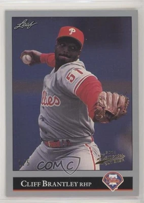 1992 Leaf 2014 Leaf Memories Buyback Gold /5 Cliff Brantley #434 Rookie RC - Image 1 of 2