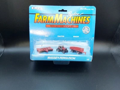 1990 Ertl  Replica Farm Machines Micro Size Set Massey-Ferguson New in Package - Image 1 of 4