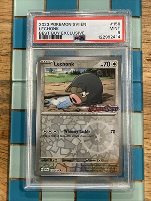 GRADED PSA 9 2023 Pokemon SVI EN Lechonk Best Buy Exclusive #156 - Image 1 of 2