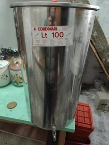 Contenitore Olio Inox 100 Lt - Foto 1 di 3