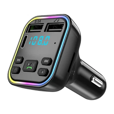 1pcs Bluetooth Wireless FM Transmitter MP3 Stereo Adapter USB Charger Display pj - Image 1 of 4