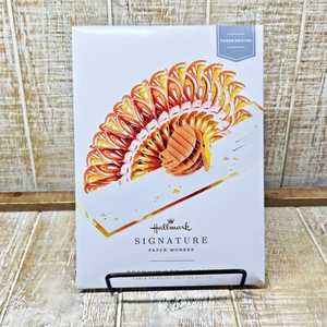 Hallmark Paper Wonder Thanksgiving Greeting Card Signature Gold Turkey - Picture 1 of 15