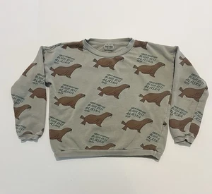 Bobo Choses Organic Cotton Sweatshirt Seal Otariinae Size 10-11 Yrs - Picture 1 of 9