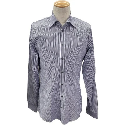Camisa de manga larga a rayas Gucci azul algodón para hombre Foto 1 de 4