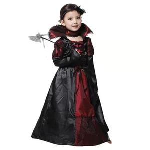 Girls Vampire Dress Costume, Includes Choker Necklace - Picture 1 of 9