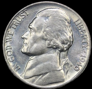 1940 5C Jefferson Nickel- CHOICE UNC FULL STEPS / FREE SHIPPING- SMH-162 - Picture 1 of 2