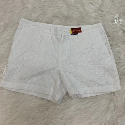 褪色荣耀白色孔眼卡其短裤,尺寸 12 — 第 1/4 张图片