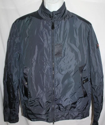 Chaqueta Chacal Para Hombres Peuterey Azul Marino Cremallera Completa NB 02 Nylon Impermeable Mediana M Foto 1 de 4