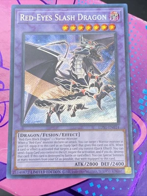 Yugioh Card TCG Red-Eyes Slash Dragon LDS1-EN014 Limited Edition Secret Rare NM - Image 1 of 2