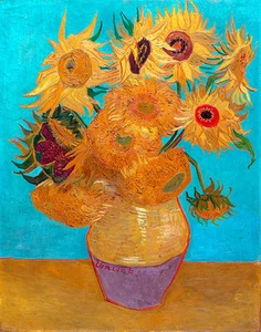 Sunflowers by Vincent van Gogh A2 High Quality Canvas Print - Picture 1 of 2