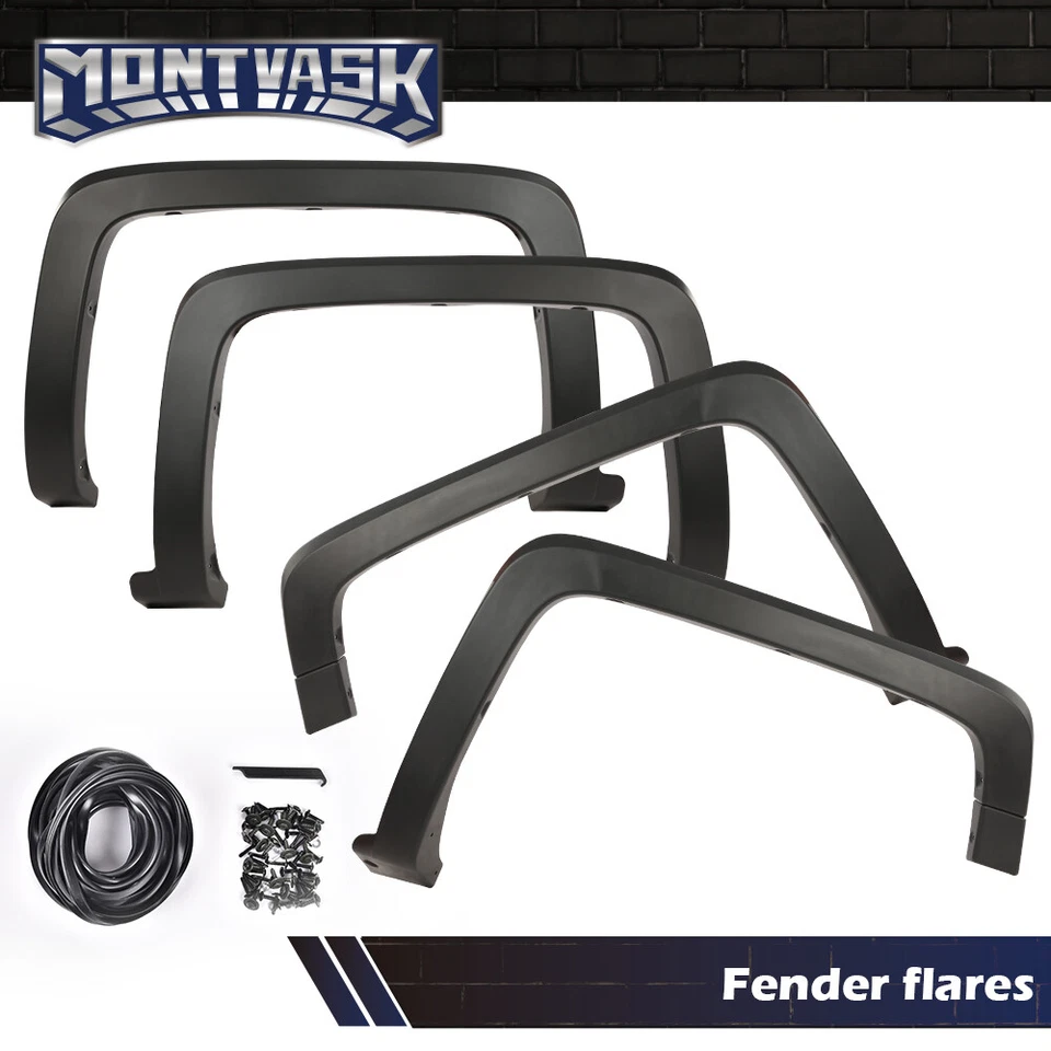 Factory Style Fender Flares Fit For 2014-2019 Chevy Silverado 1500 2500HD 3500HD Foto 1 de 4