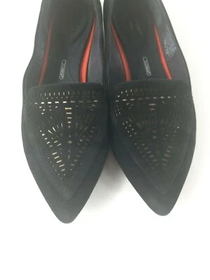 Zapatos Mocasines Rockport Para Mujer 7M Planos Negro Gamuza Cuero TruTECH Foto 1 de 4