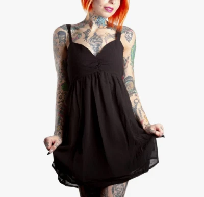 VESTIDO SOURPUSS Negro Mia Talla Grande Foto 1 de 4