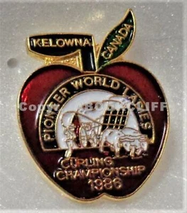 Campeonato Mundial de Curling Femenino Pioneer 1986 Kelowna B.C. Pin de solapa - Imagen 1 de 4