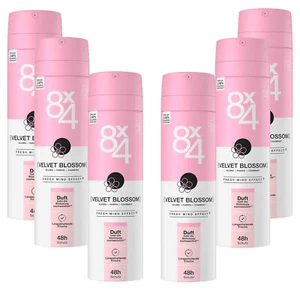 6x 150ml 8x4 Deospray Velvet Blossom N°3 48h Schutz blumig purdrig charmant - Bild 1 von 3