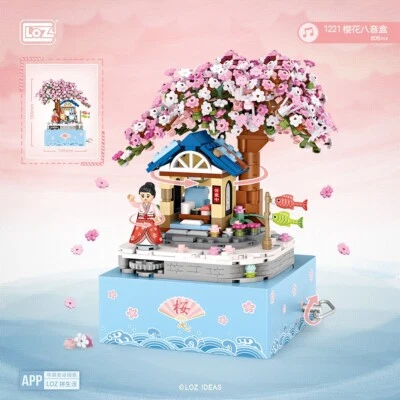 LOZ  Sakura Cherry Blossom Music Box(1221)  Mini Building Block Gift  806PCS - image 1 of 3