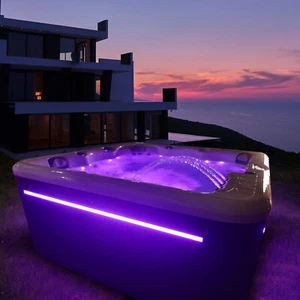 HOT TUB 6 SEATER COSMO+ LUXURY AMERICAN BALBOA 32AMP SPA LIGHTS MUSIC STOCK NEW - Picture 1 of 11