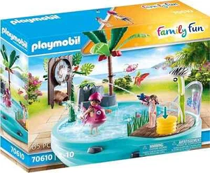 PLAYMOBIL 70610 Family Fun Pool w/Water Sprayer 65 Pc Toy Playset - Picture 1 of 4