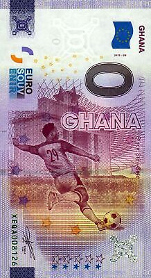 Null Euro Schein - 0 Euro Schein - Fussball-WM Qatar - Ghana 2022-GH • 4€