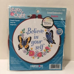 Kit de bordado Believe in Your Self Crewel Dimensiones Aprende un oficio 6" - Imagen 1 de 4