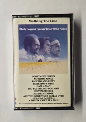 Walking The Line Merle Haggard Willie Nelson George Jones (Cassette, 1987) - Image 1 of 4