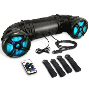 Pyle 800W Marine Bluetooth Ready Waterproof 6.5" Speakers Black PLATV65BT - Picture 1 of 9
